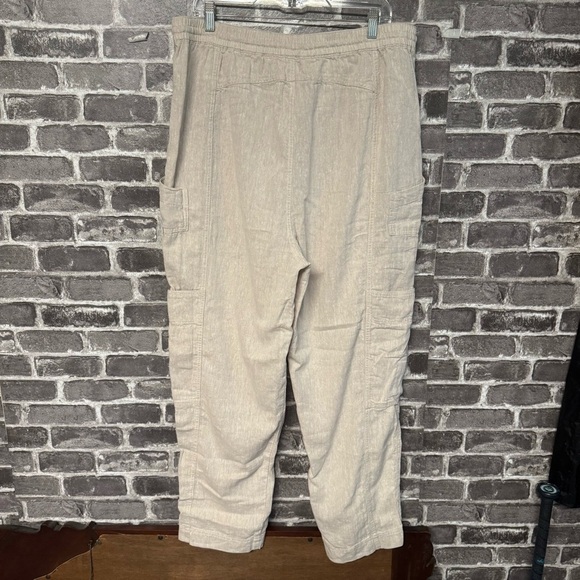 NWT Free People Feelin Good Linen Utility Pant Natural tan pants - Picture 12 of 15
